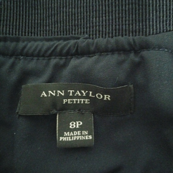 Ann Taylor Dark Blue & White Stripped Skirt - Picture 2 of 7